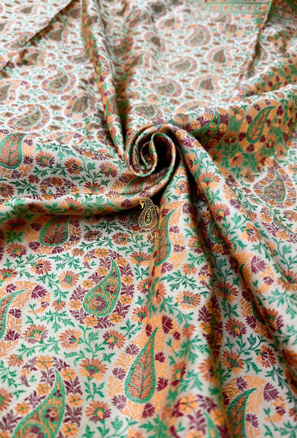 Banarsi Handloom Pure Katan Silk Jamawar Tanchhui Saree