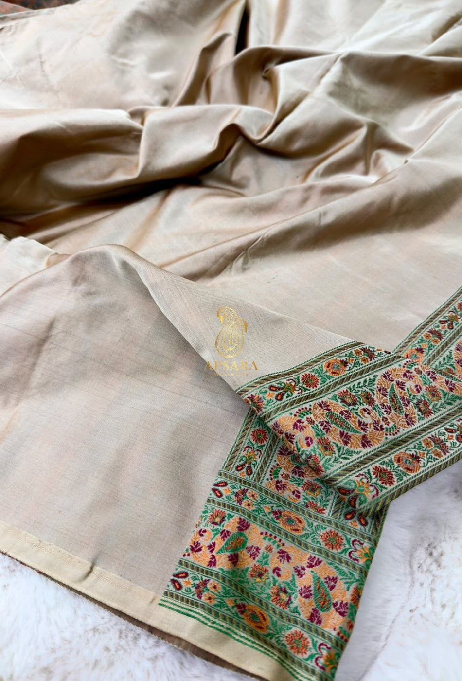 Banarsi Handloom Pure Katan Silk Jamawar Tanchhui Saree