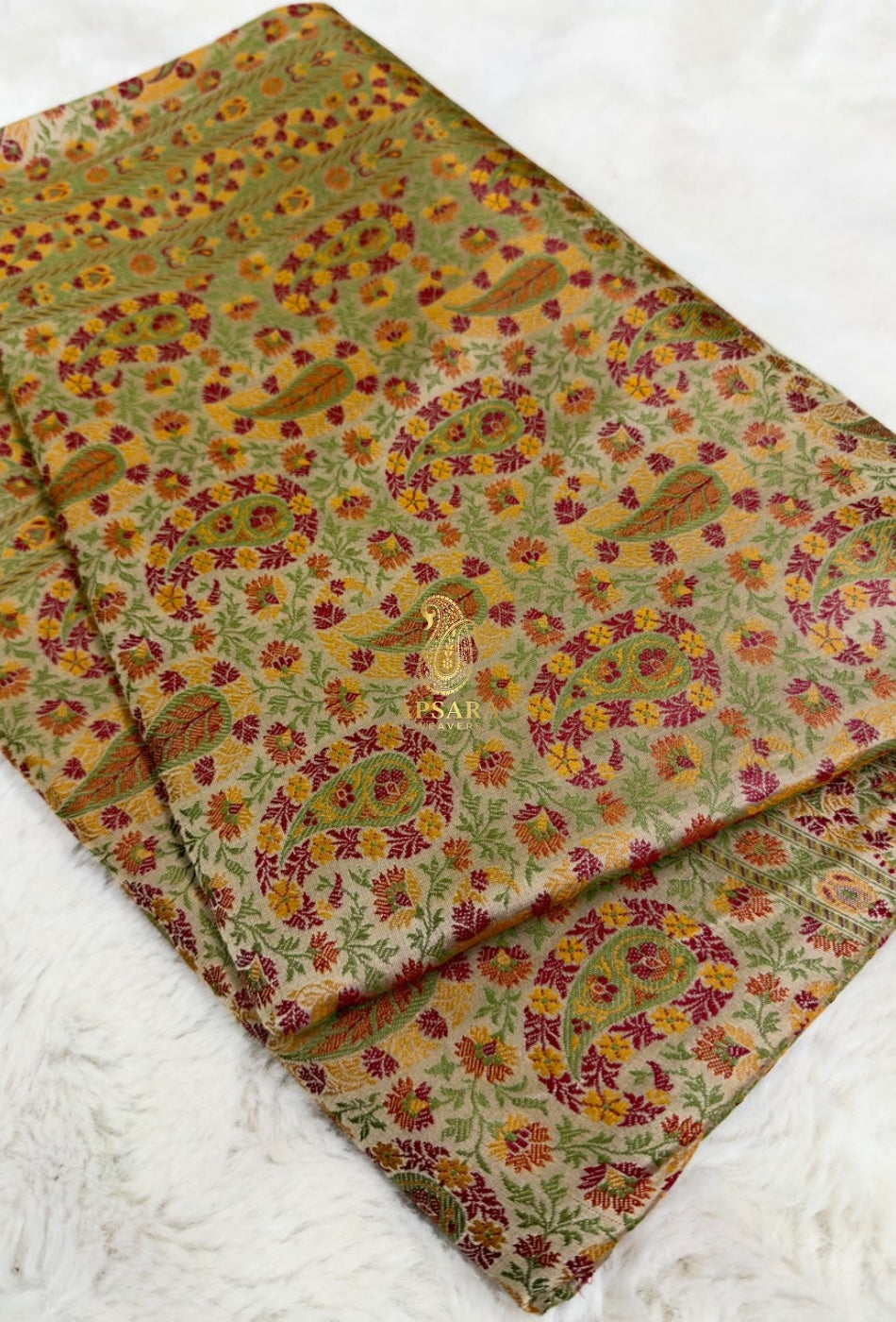 Banarsi Handloom Pure Katan Silk Jamawar Tanchhui Saree