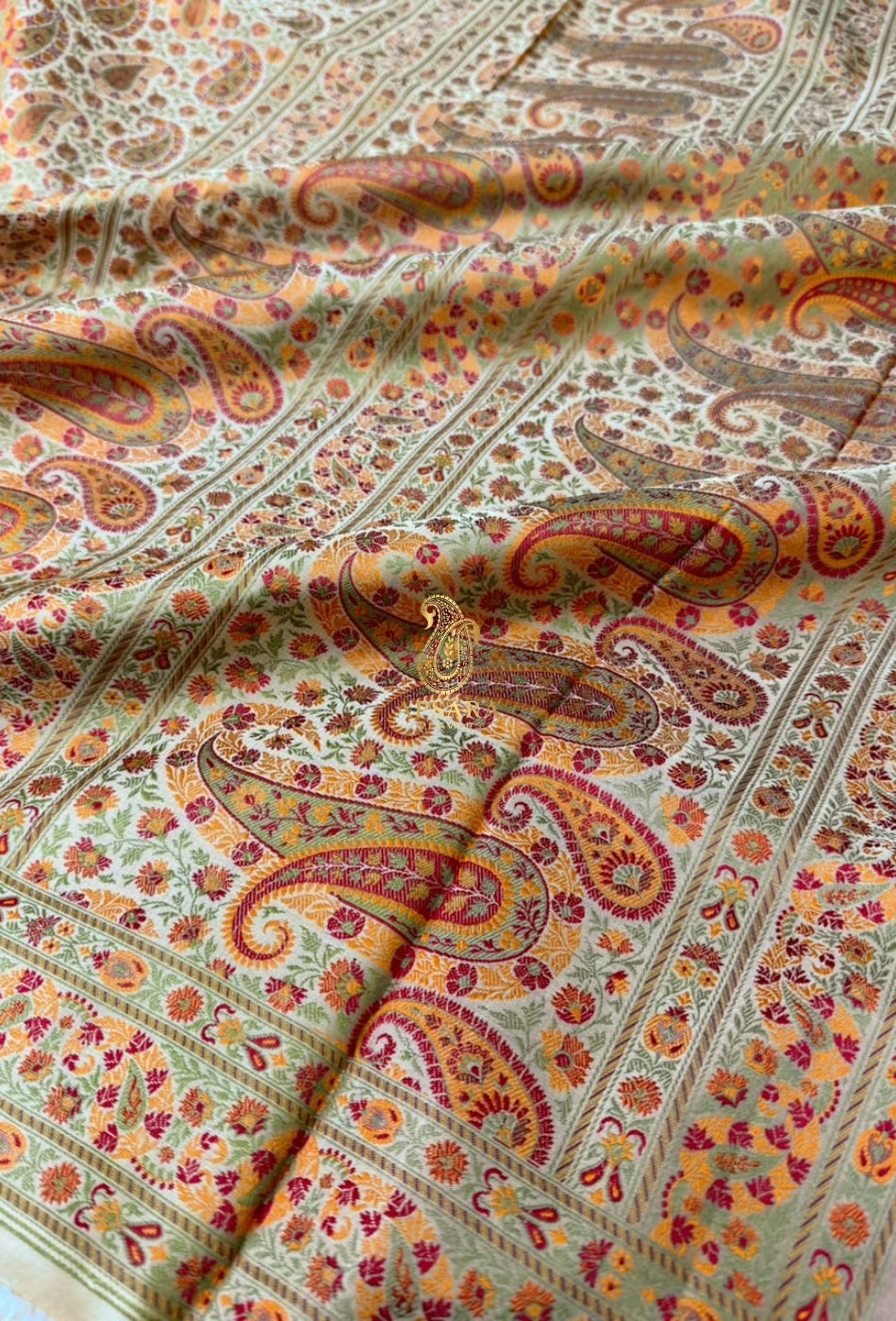 Banarsi Handloom Pure Katan Silk Jamawar Tanchhui Saree