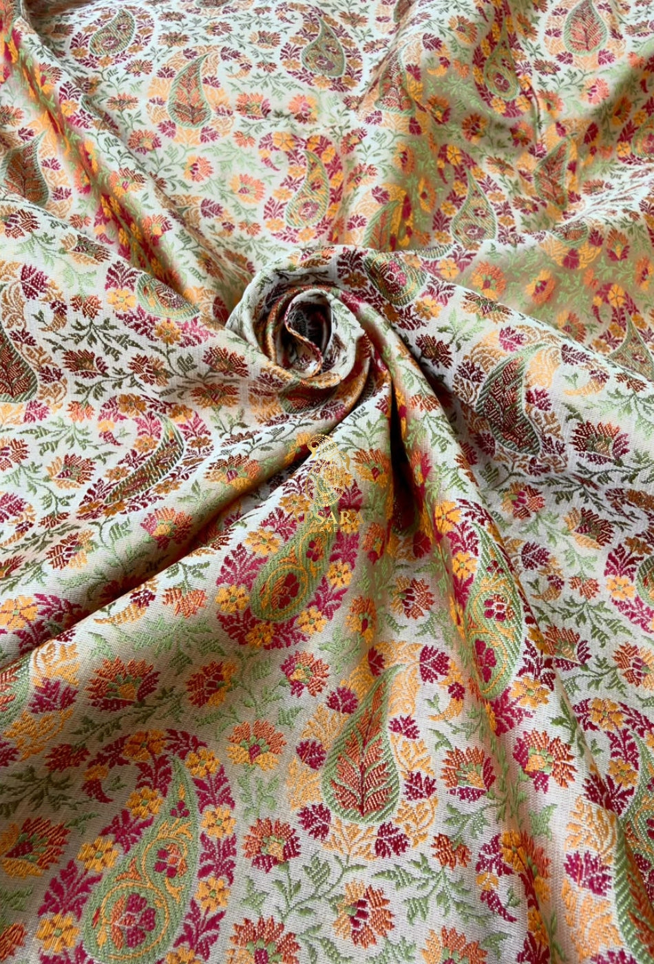 Banarsi Handloom Pure Katan Silk Jamawar Tanchhui Saree
