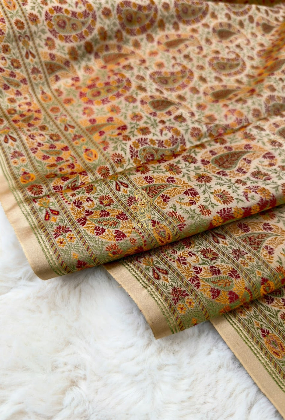 Banarsi Handloom Pure Katan Silk Jamawar Tanchhui Saree
