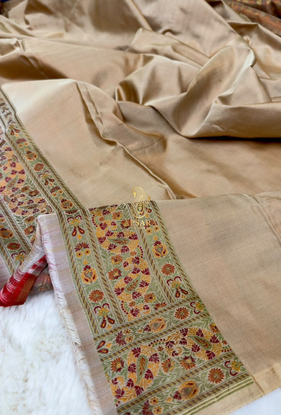 Banarsi Handloom Pure Katan Silk Jamawar Tanchhui Saree