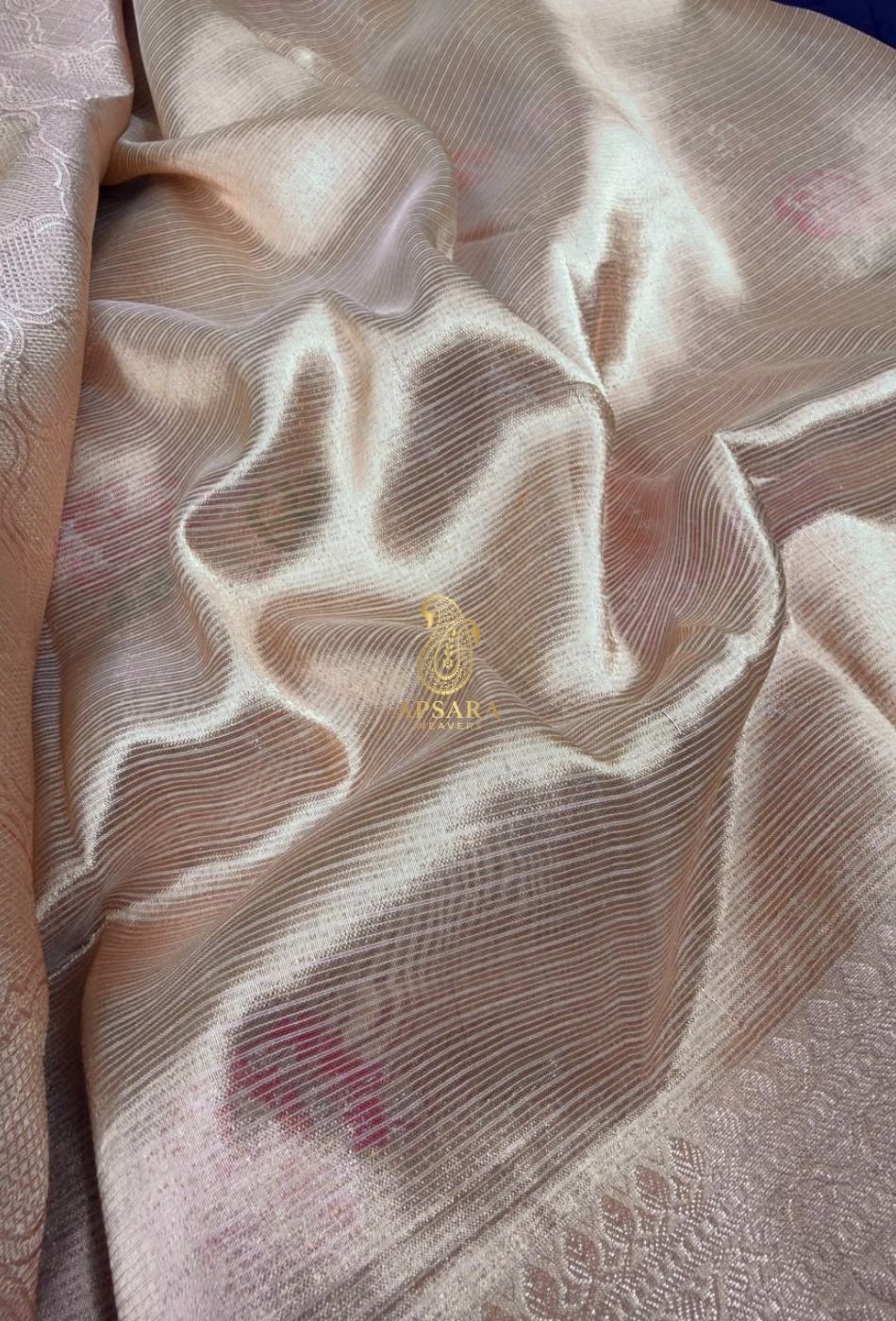Banarasi Handloom Khaddi Pure Dubble Tissue Silk with Paithani Border Weaving Saree