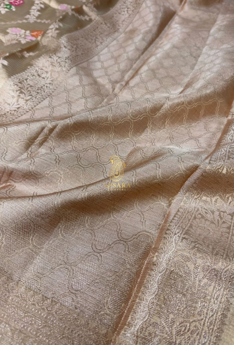 Banarasi Handloom Khaddi Pure Dubble Tissue Silk with Paithani Border Weaving Saree