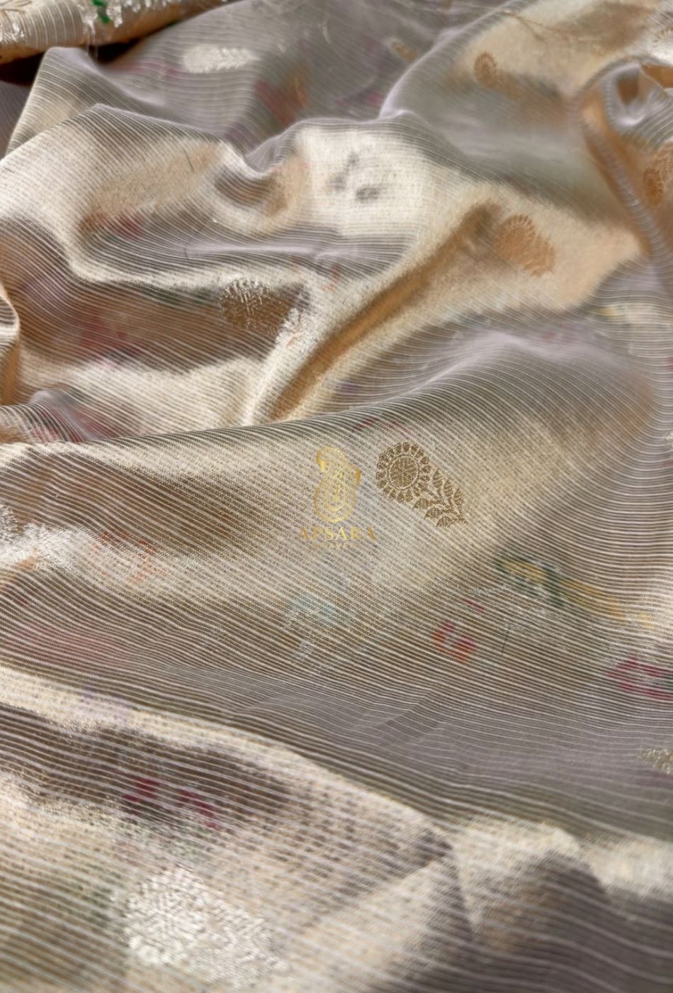 Banarasi Handloom Khaddi Pure Dubble Tissue Silk with Paithani Border Weaving Saree