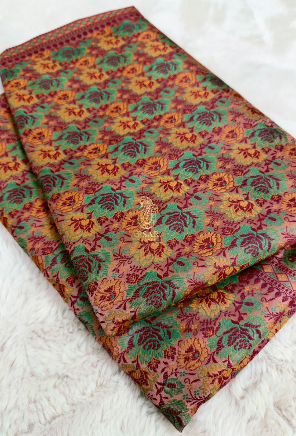 Banarsi Handloom Pure Katan Silk Jamawar Tanchhui Saree