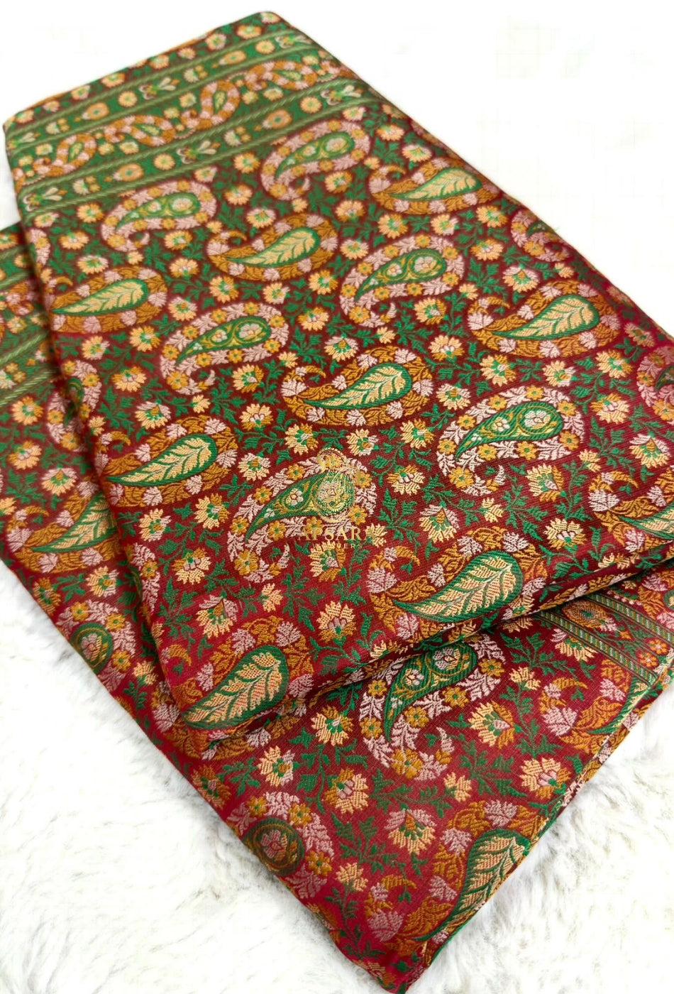 Banarsi Handloom Pure Katan Silk Jamawar Tanchhui Saree