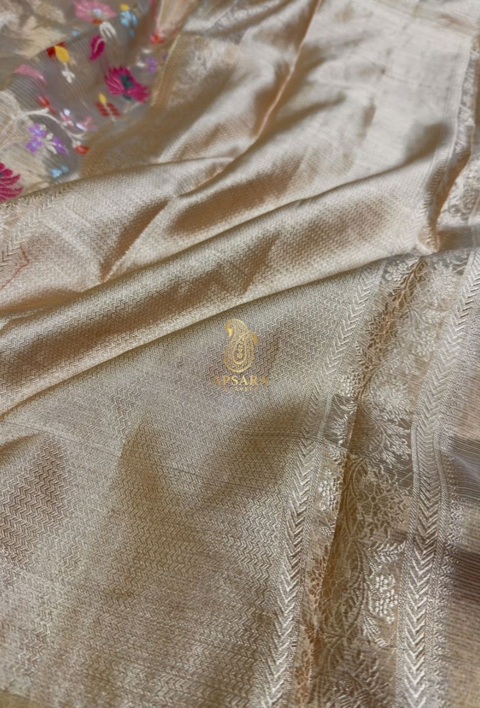 Banarasi Handloom Khaddi Pure Dubble Tissue Silk with Paithani Border Weaving Saree