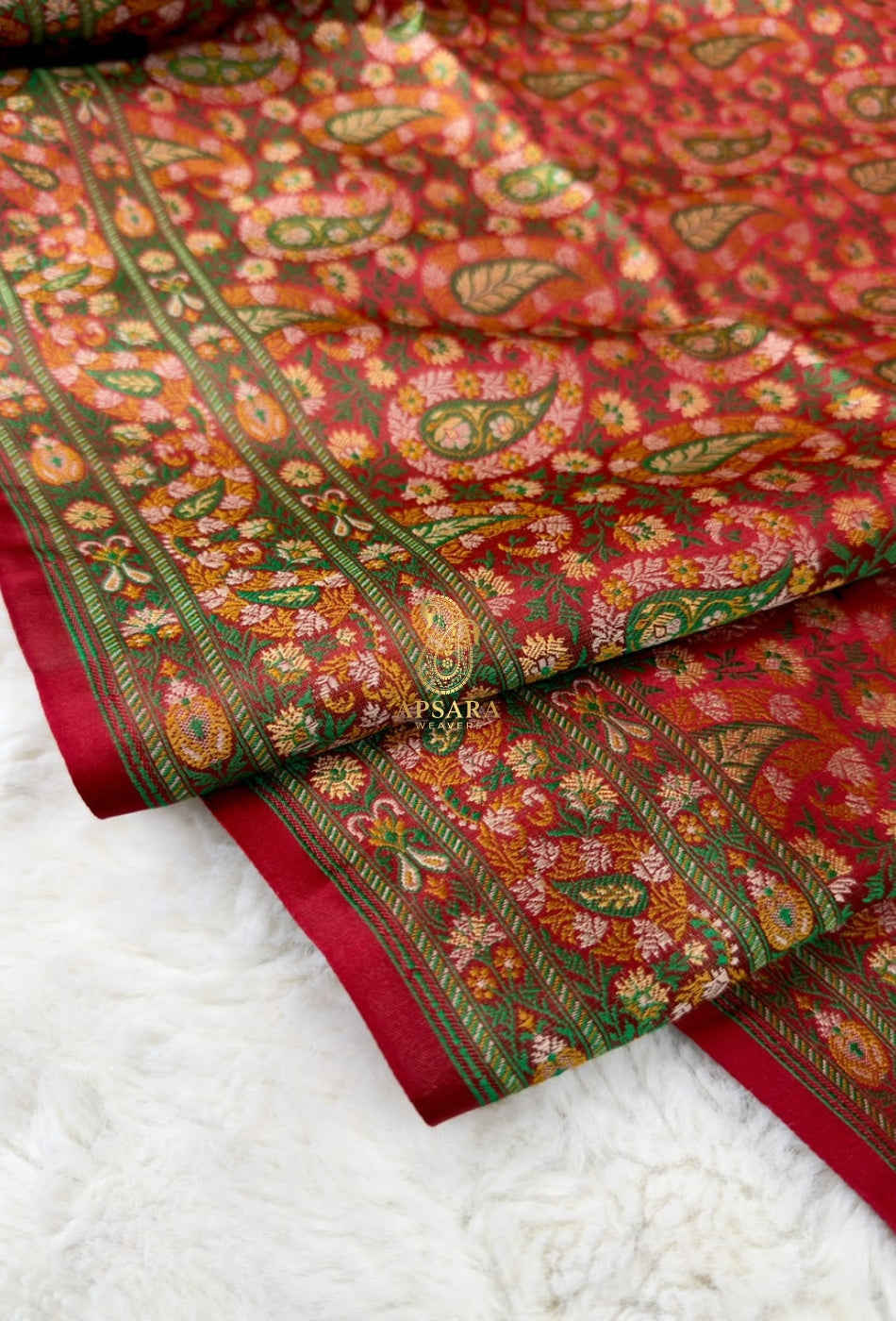 Banarsi Handloom Pure Katan Silk Jamawar Tanchhui Saree