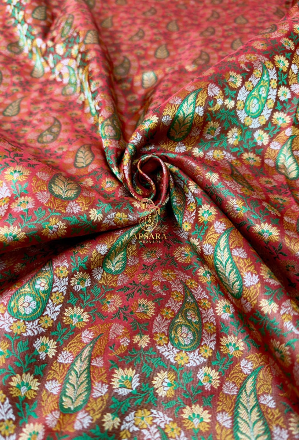 Banarsi Handloom Pure Katan Silk Jamawar Tanchhui Saree