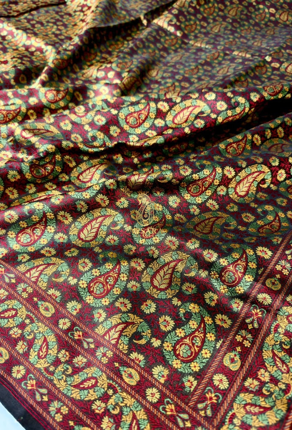Banarsi Handloom Pure Katan Silk Jamawar Tanchhui Saree