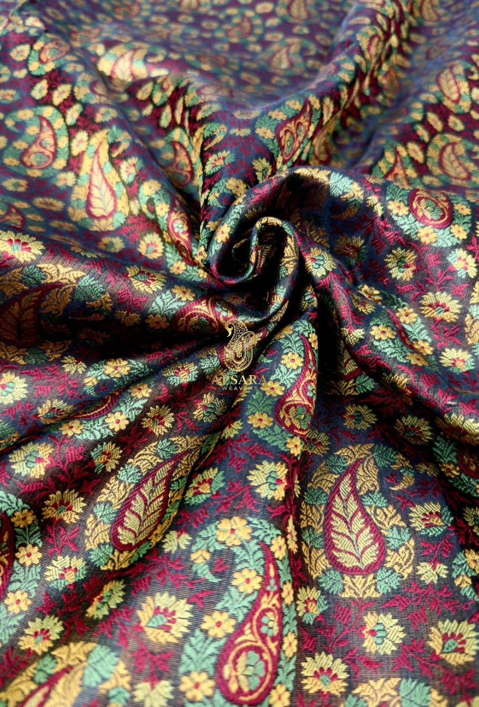 Banarsi Handloom Pure Katan Silk Jamawar Tanchhui Saree