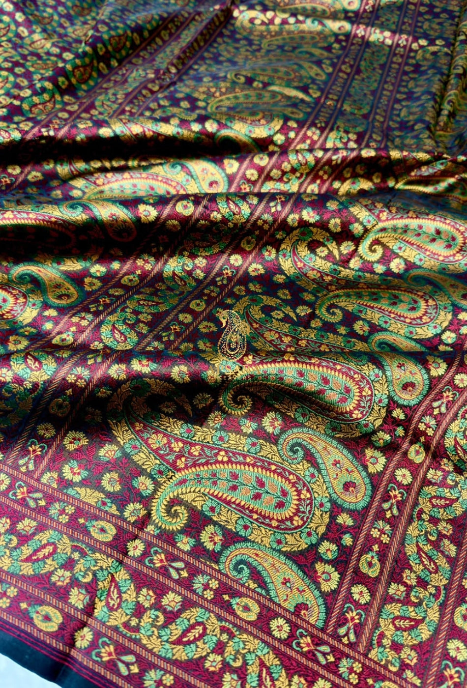 Banarsi Handloom Pure Katan Silk Jamawar Tanchhui Saree