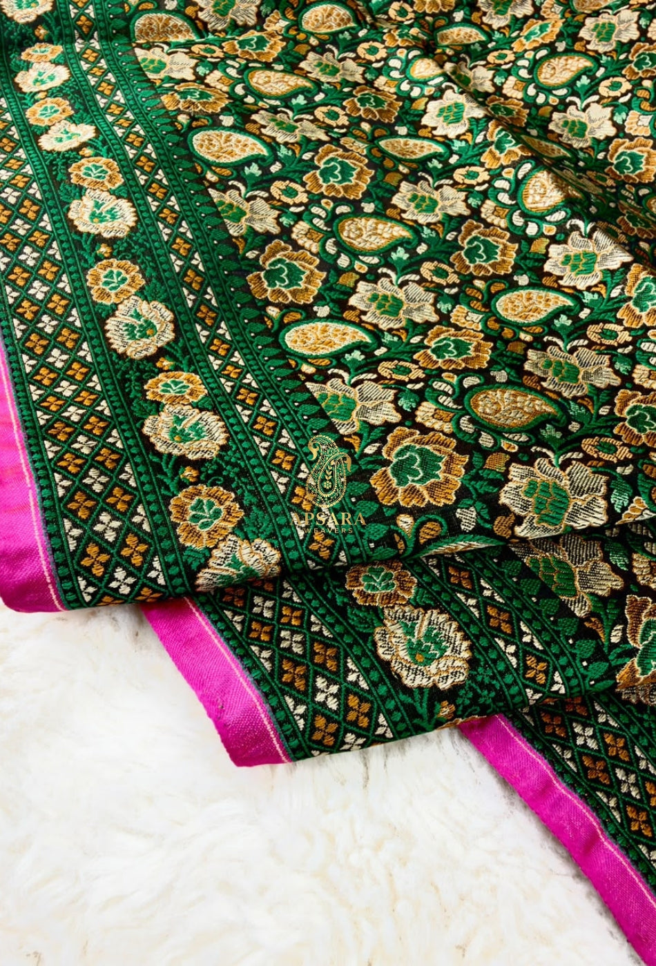 Banarsi Handloom Pure Katan Silk Jamawar Tanchhui Saree