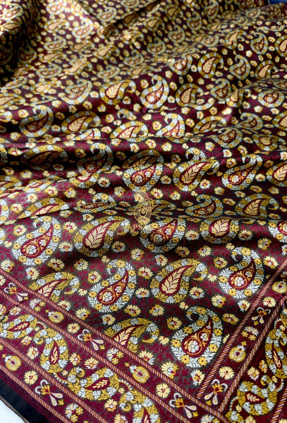Banarsi Handloom Pure Katan Silk Jamawar Tanchhui Saree