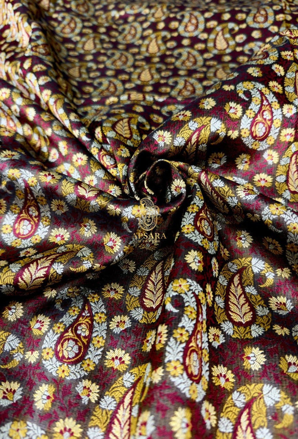 Banarsi Handloom Pure Katan Silk Jamawar Tanchhui Saree