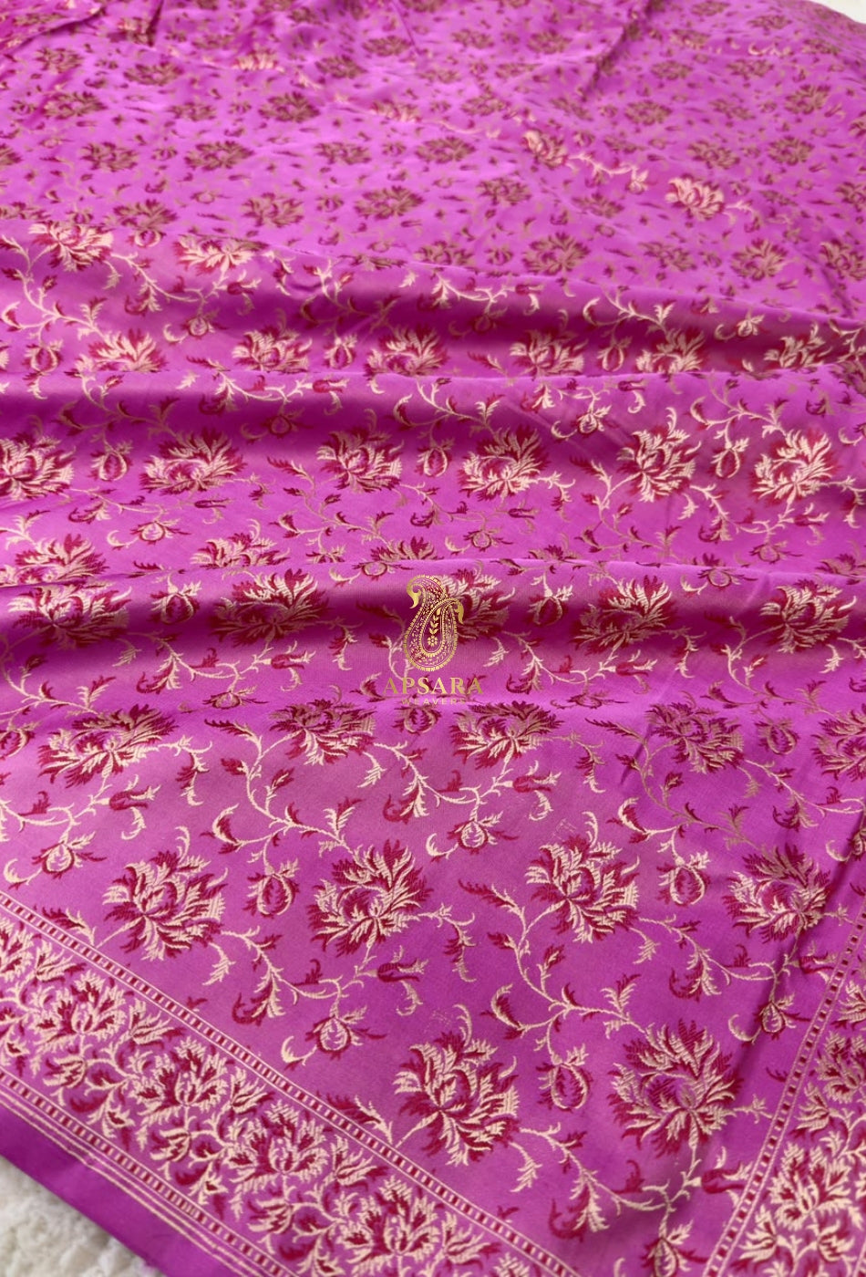 Banarsi Handloom Pure Katan Silk Jamawar Tanchhui Saree