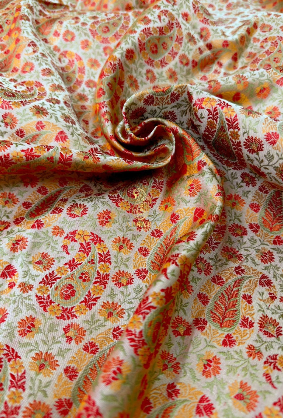 Banarsi Handloom Pure Katan Silk Jamawar Tanchhui Saree