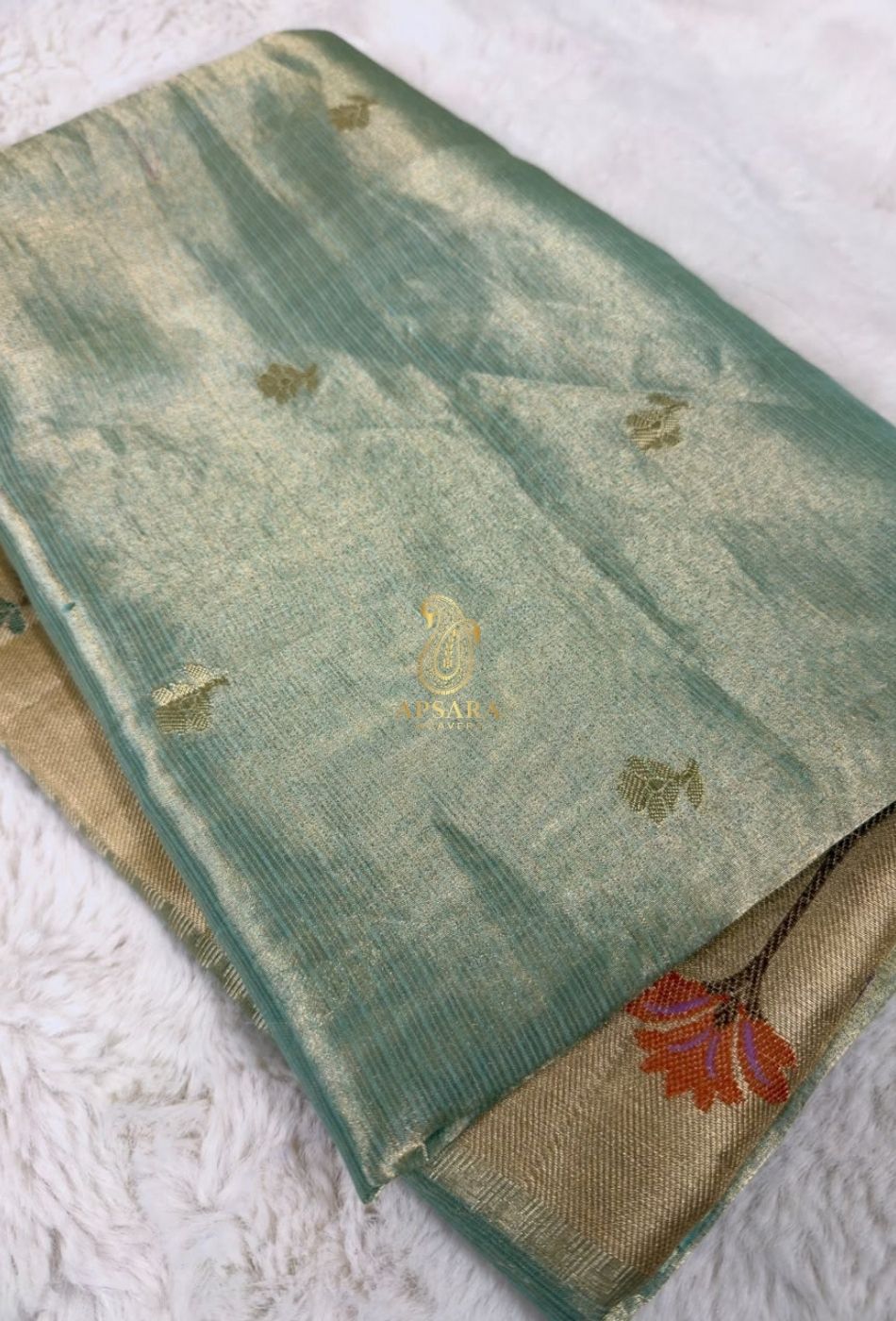Banarasi Handloom Khaddi Pure Dubble Tissue Silk with Paithani Border Weaving Saree
