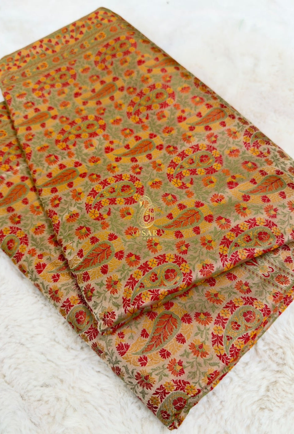 Banarsi Handloom Pure Katan Silk Jamawar Tanchhui Saree