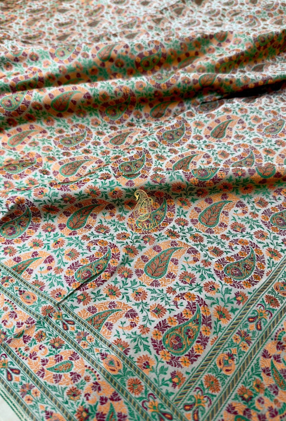 Banarsi Handloom Pure Katan Silk Jamawar Tanchhui Saree