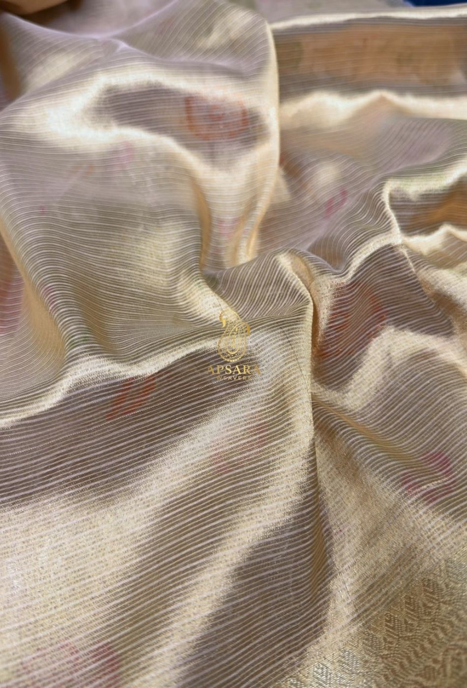 Banarasi Handloom Khaddi Pure Dubble Tissue Silk with Paithani Border Weaving Saree