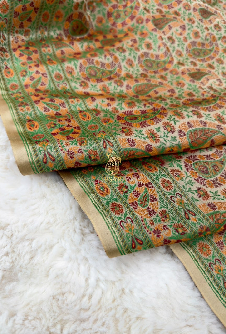Banarsi Handloom Pure Katan Silk Jamawar Tanchhui Saree