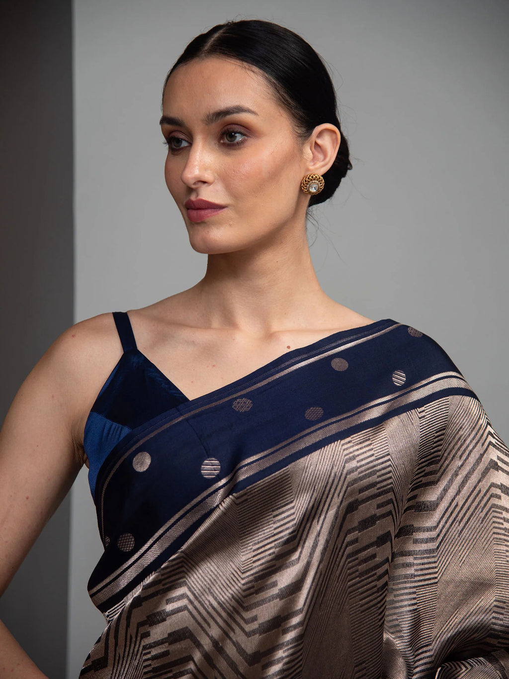 Black Silk Brocade Handloom Banarasi Saree