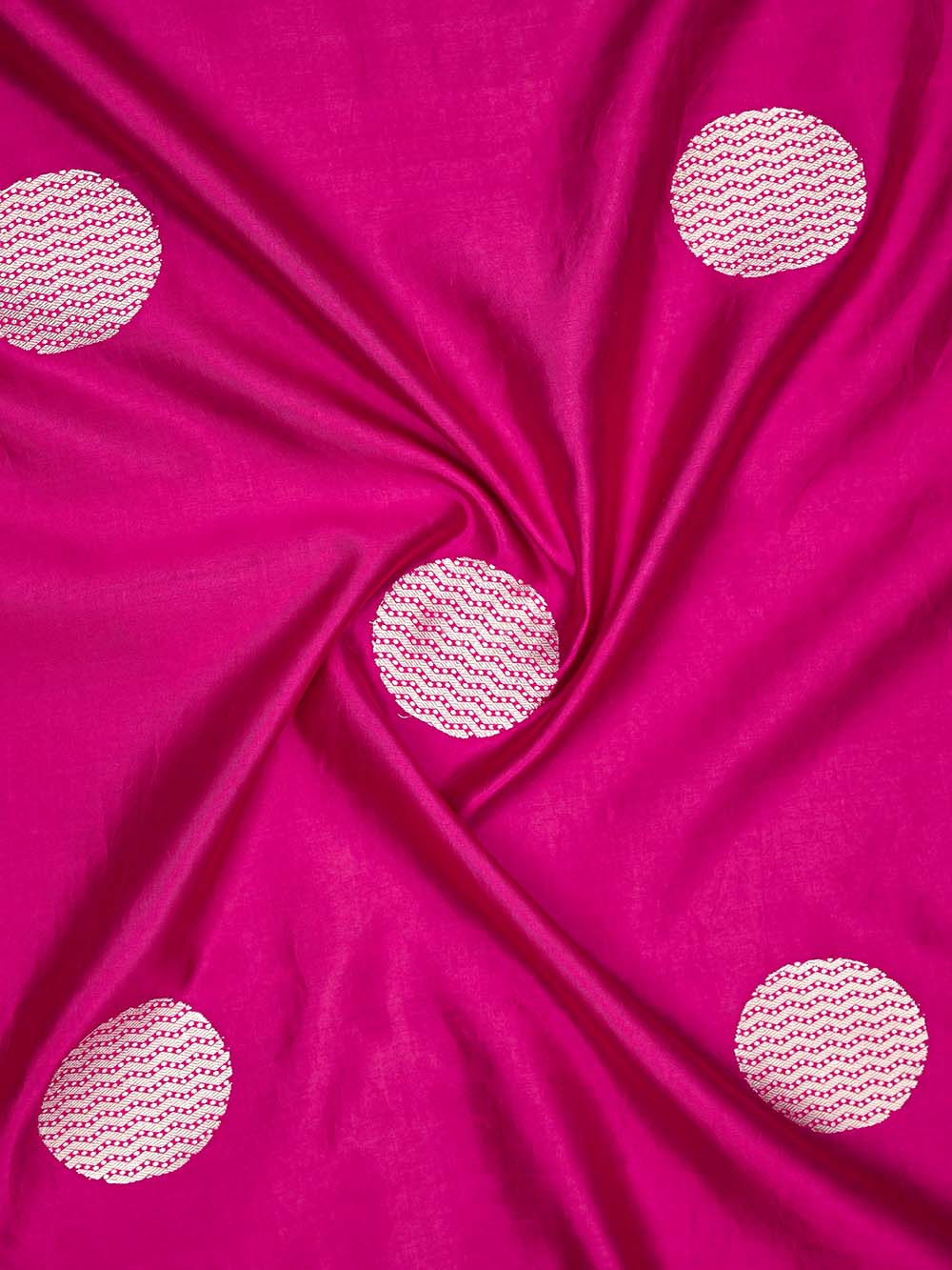 Magenta Boota Katan Silk Handloom Banarasi Saree