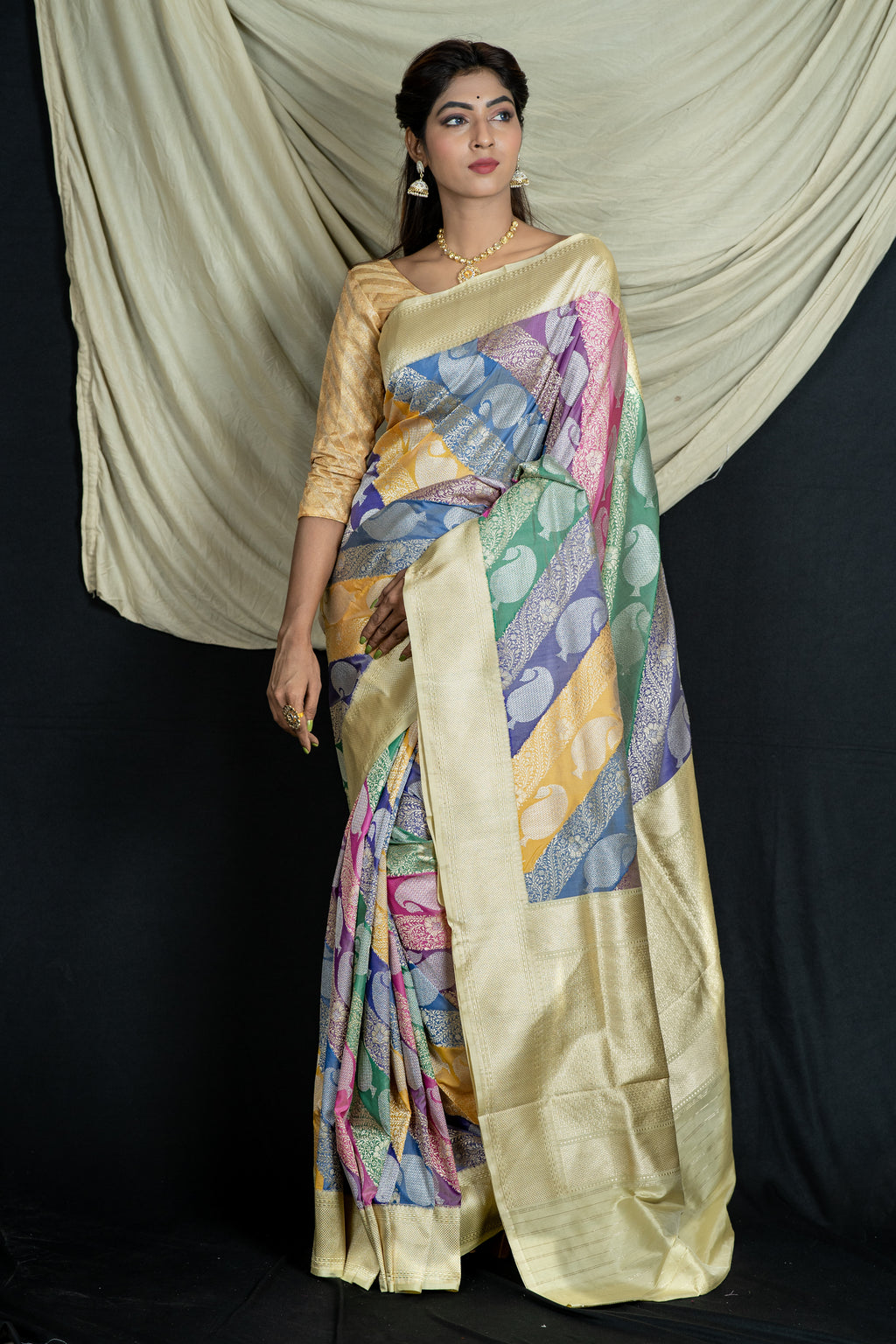 Pure Banarasi Rangkaat Silk